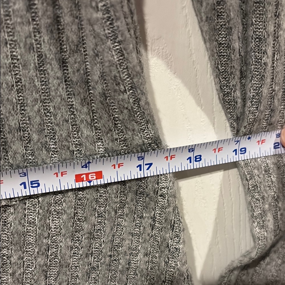 NWOT! Super soft Gray Ribbed Knit Turtleneck Dress - Picture 5 of 9